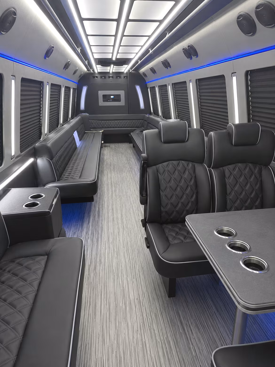baton rouge 25 passenger party bus inside